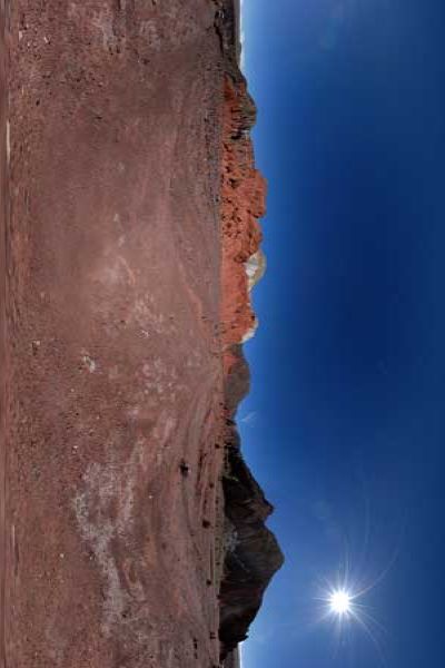 Valle del arcoiris in panorama 360°,  Atacama desert, Chile