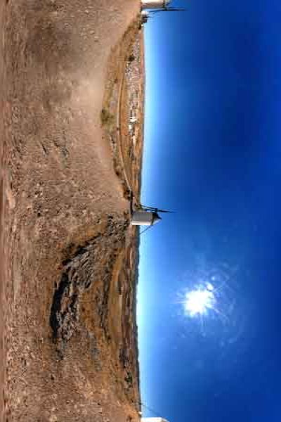 panoramas 360° des moulins à vent de consuegra, voyage en espagne