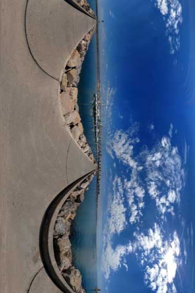 panorama 360° du port  de La Grande Motte dans le sud de la France