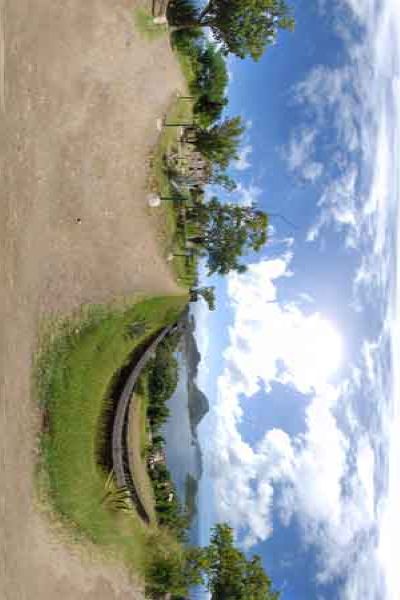 panorama 360° de la guadeloupe, les Saintes depuis le fort Napoléon