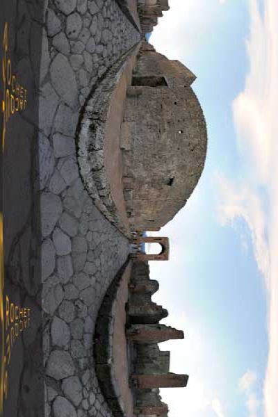 panorama 360° , cite antique de pompei en italie, eruption du vesuve