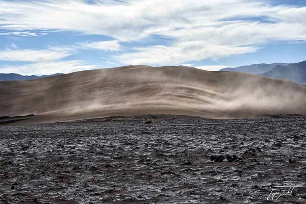 Photo du Chili, vent sur les dunes, la valle de la luna dans le désert de atacama