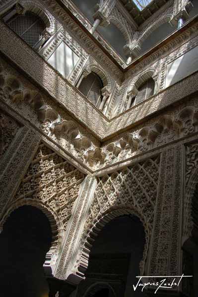 The alcazar in seville in andalusia