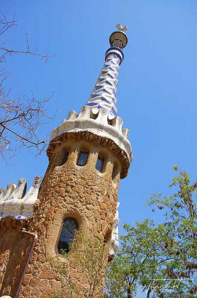Park güell, Barcelona, architecture of Gaudi