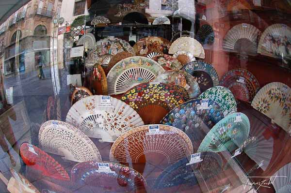 Travel in Spain, Andalusia, fan trade in Seville