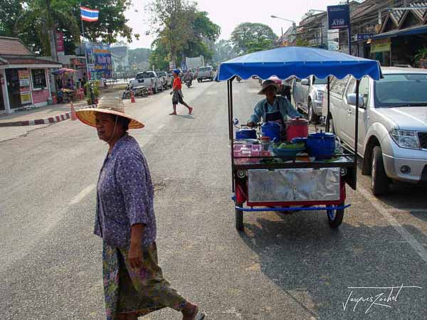   Thailand, in the streets of Si Satchanalai