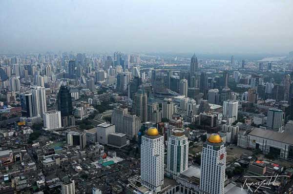 Bangkok view from the top of the Baiyoke II tower