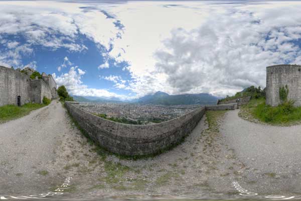panorama 360° , virtual tour above grenoble in isere in the alps