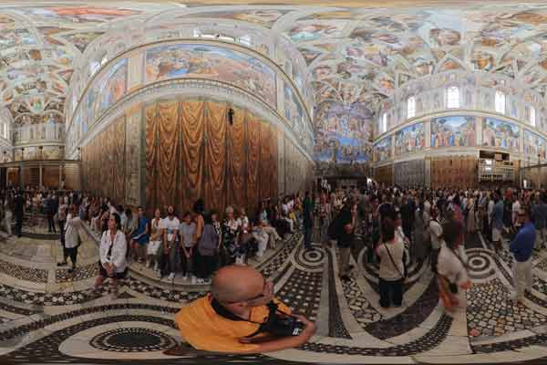 sistine chapel in 360° 