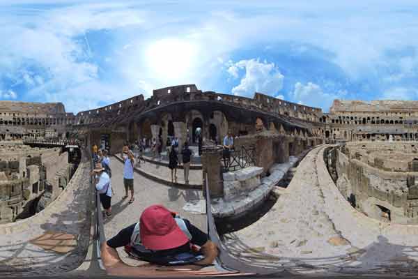coliseum in rome in 360° 