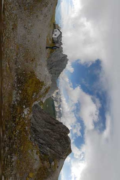 austria, the Hafelekarspitze in panorama 360° 