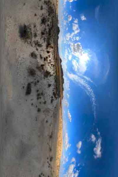 panorama 360° of the bardenas reales in spain, europe