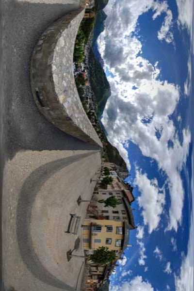 panorama 360° of Briançon in the French  alps