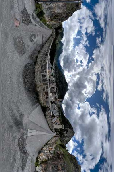 panorama 360° of Briançon in the French  alps