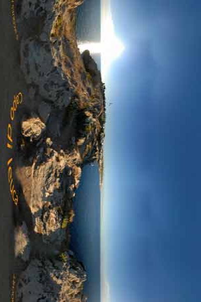 le capo di leuca dans les pouilles en italie, panorama 360°