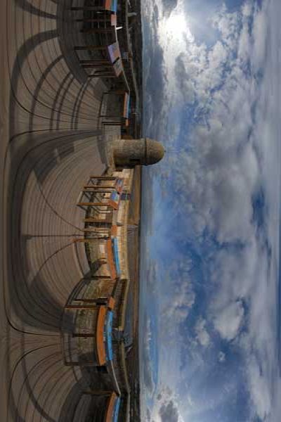 panorama 360° from the tower carbonniere in camargue 