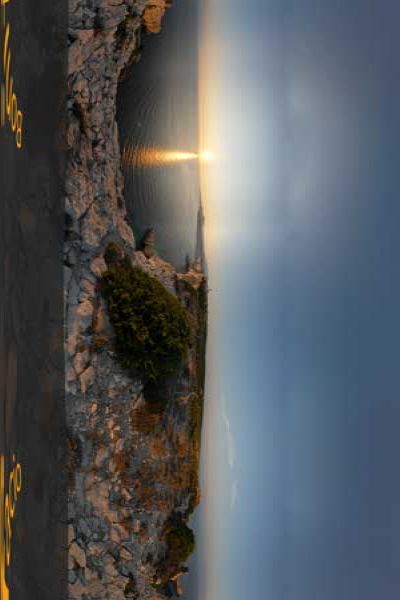 sunrise on bonifacio in corsica in panorama 360°