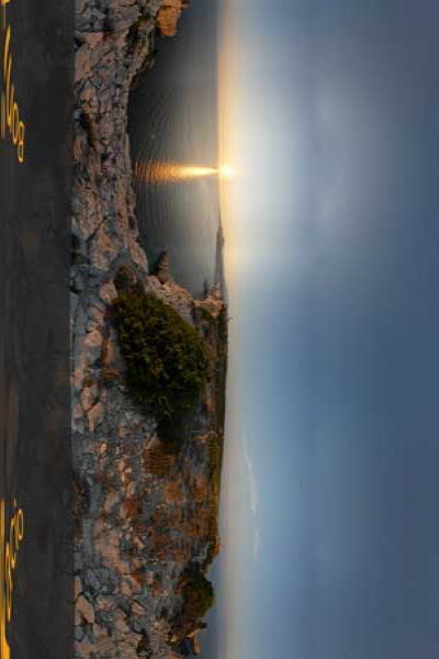 sunrise on bonifacio in corsica in panorama 360°