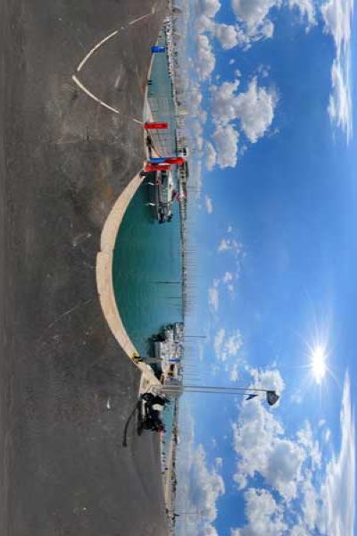 port of the grande motte in 360°, languedoc roussillon, south of france