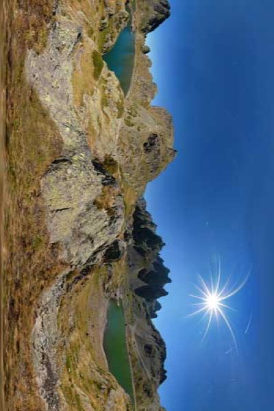 les lacs robert en panorama 360°, massif de belledonne en isère