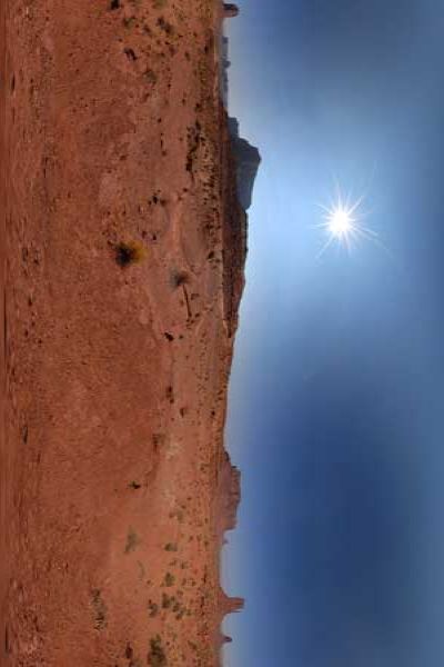 monument valley in panorama 360°, arizona, usa