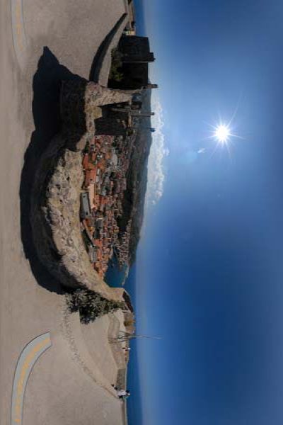 panorama 360° of castelsardo in sardinia