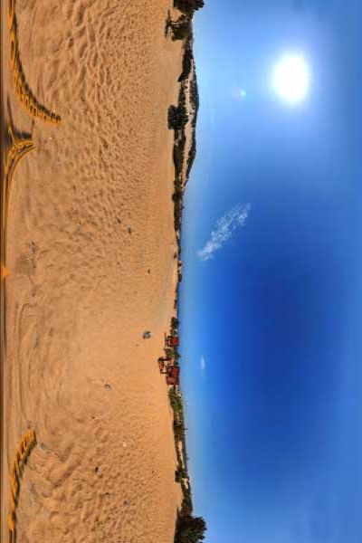 panorama 360° of la costa verde in sardinia, la spiaggia di piscinas