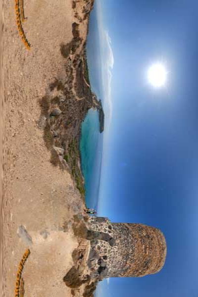 the sardinia in 360°, sinis peninsula, la torre san giovanni