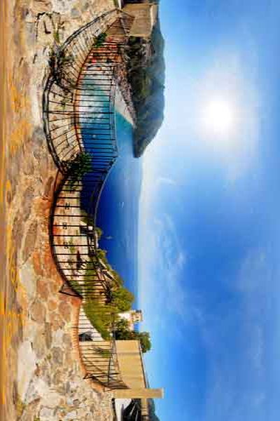 panorama 360° of scilla in calabria, italy