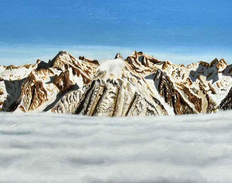 peinture montagne