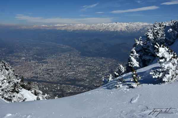Grenoble depuis le sommet du Moucherotte, Isère