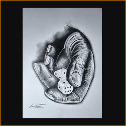 dessin  sur papier de jacques rochet, crayon graphite
