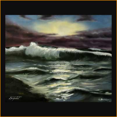Ocean - oil on canvas, Jacques Rochet