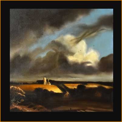 Reproduction d'une peinture de Ruisdael - huile sur toile