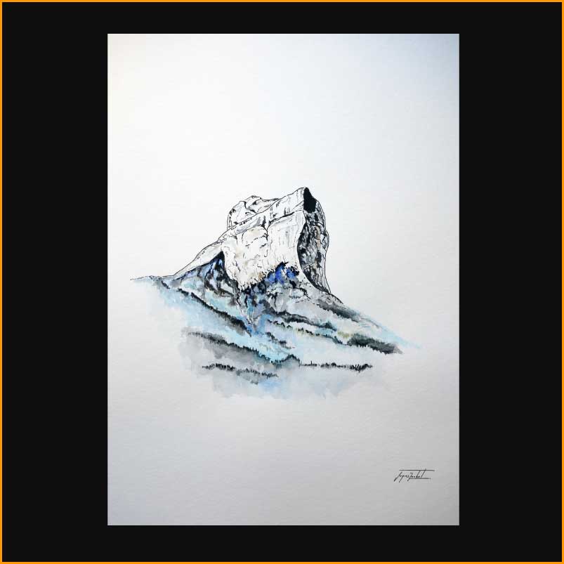 peinture de jacques rochet, Dent de Crolles, Chartreuse, Alpes