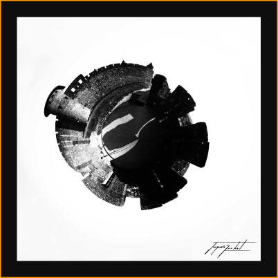 photo 360° stéréographique, Illustration  numérique de jacques rochet