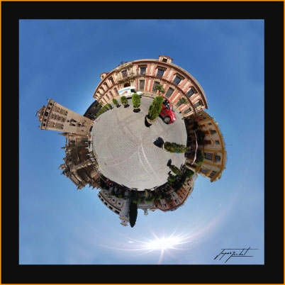 photo 360° stéréographique, Illustration  numérique de jacques rochet
