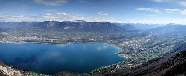 Lac du Bourget in Savoie, France. Opposite Aix-les-Bains.