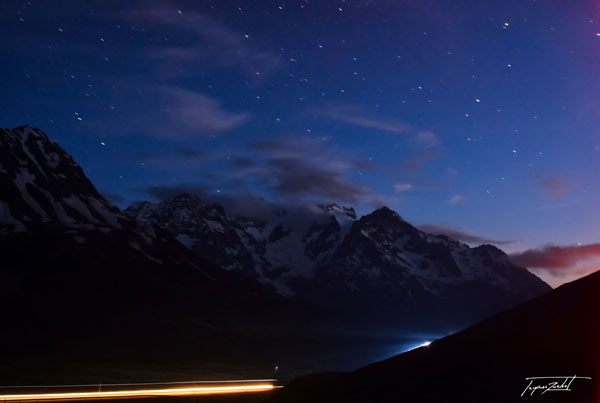photographie de la nature, nuit étoilé en montagne