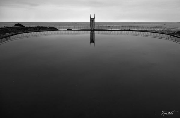 photo noir et blanc, surréalisme, la mer