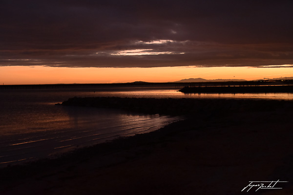couché de soleil sur la méditerranée