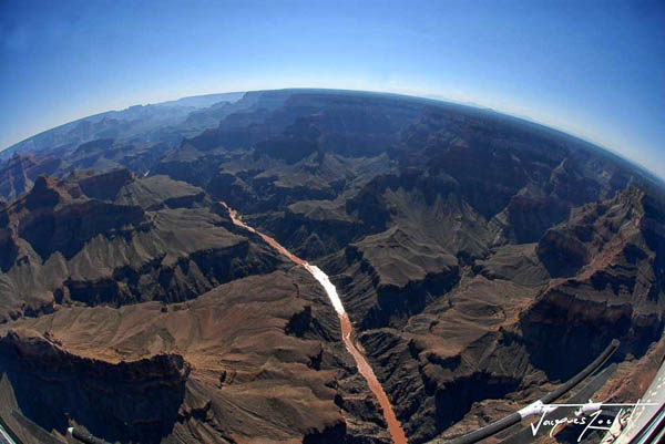 Aerial view of the Grand Canyon with the Colorado, Arizona