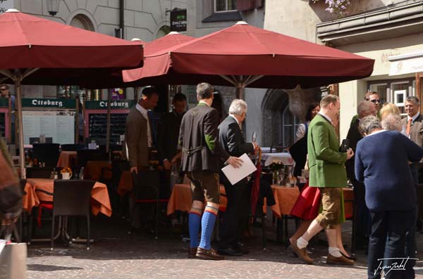 People in traditional clothes of Tyrol