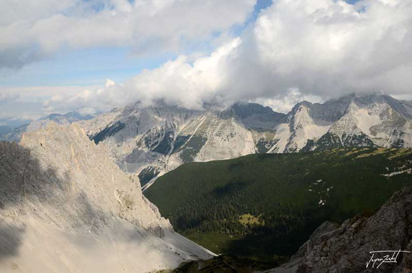 Innsbruck, view from the Hafelekarspitze, Austrian Alps 