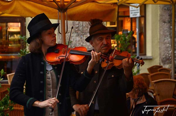Austria, salzburg, musicians in the city