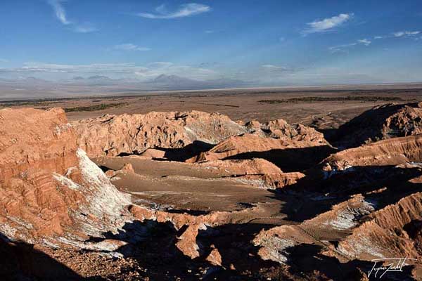 Photo du Chili, la valle de la muerte  au couché du soleil