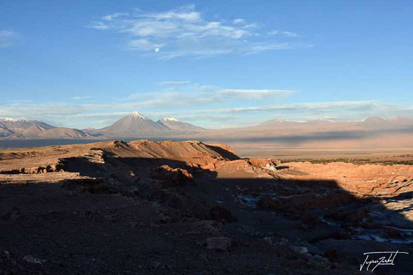 Photo du Chili, le soir dans la valle de la muerte, région de san pedro de atacama