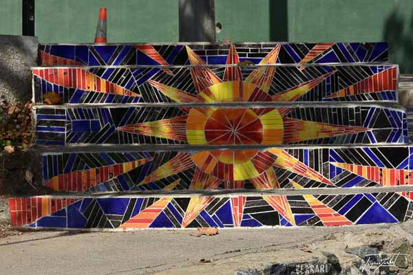 Photo of Chile, The mosaic stairs in Valparaiso