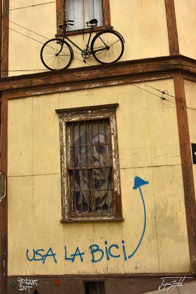 Photo du Chili, décoration murale à valparaiso