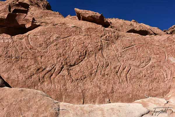 Photo of Chile, the rock carvings of the valley arco iris in the Atacama desert